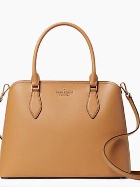 Kate Spade Darcy Large Satchel and Large Slim Bifold Wallet classic saddle color
